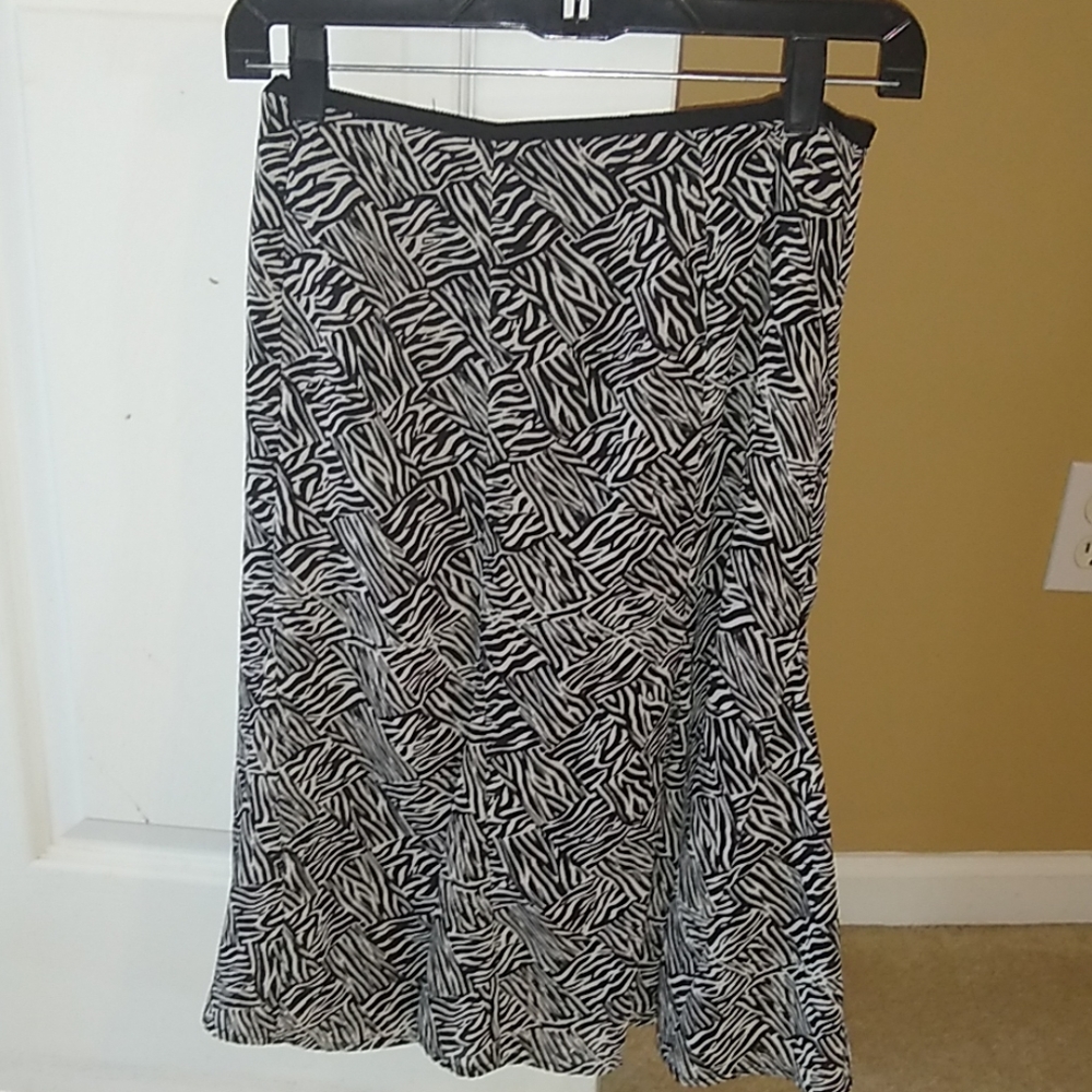 Skirt, leopard print, black